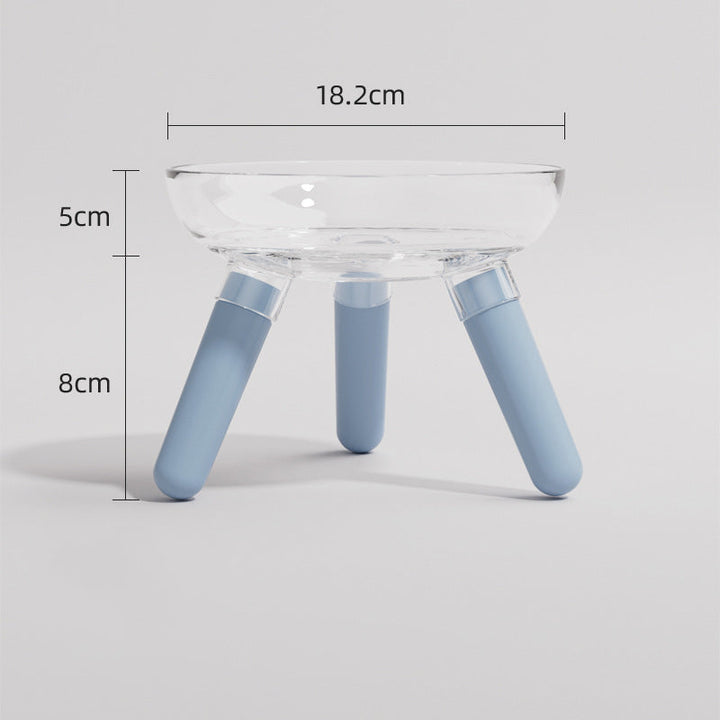 Elevate Your Pet's Dining Experience with the Anti-knock Feeder Transparent Glass Bowl