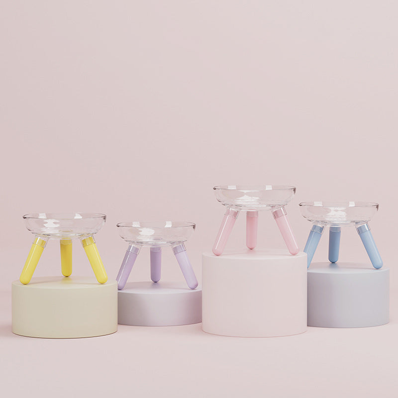 Anti-knock Feeder Transparent Glass Bowl