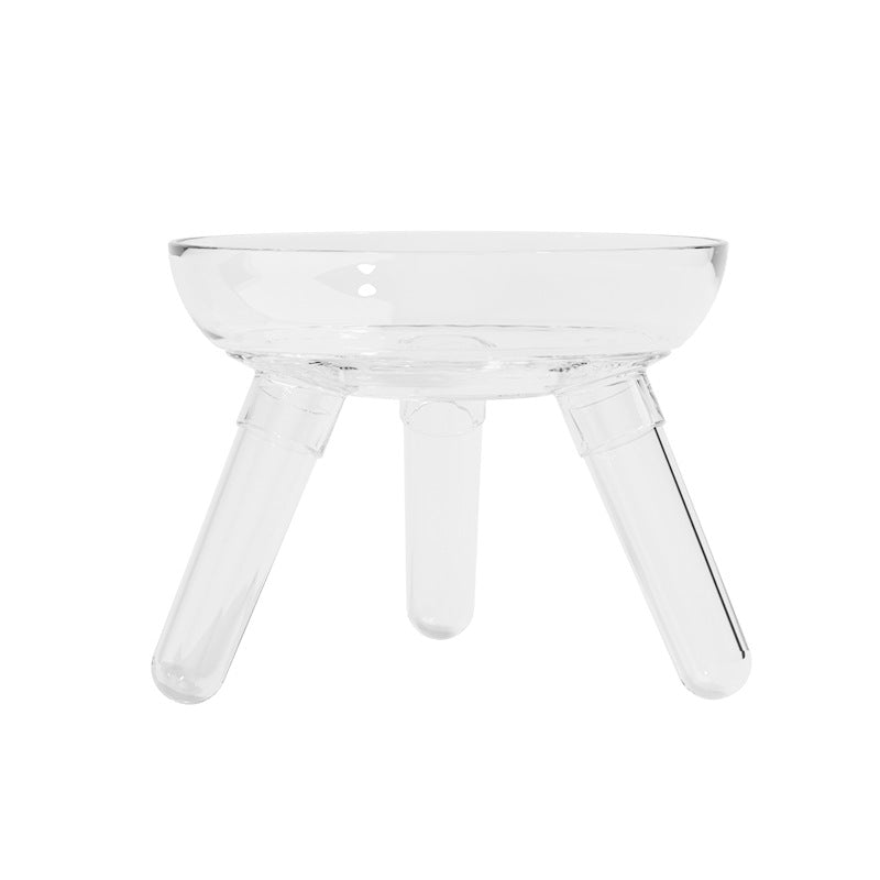 Anti-knock Feeder Transparent Glass Bowl