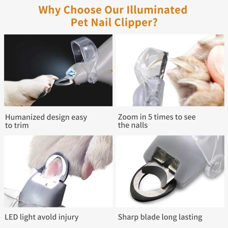 Pet Nail Clipper LED Light Emitting