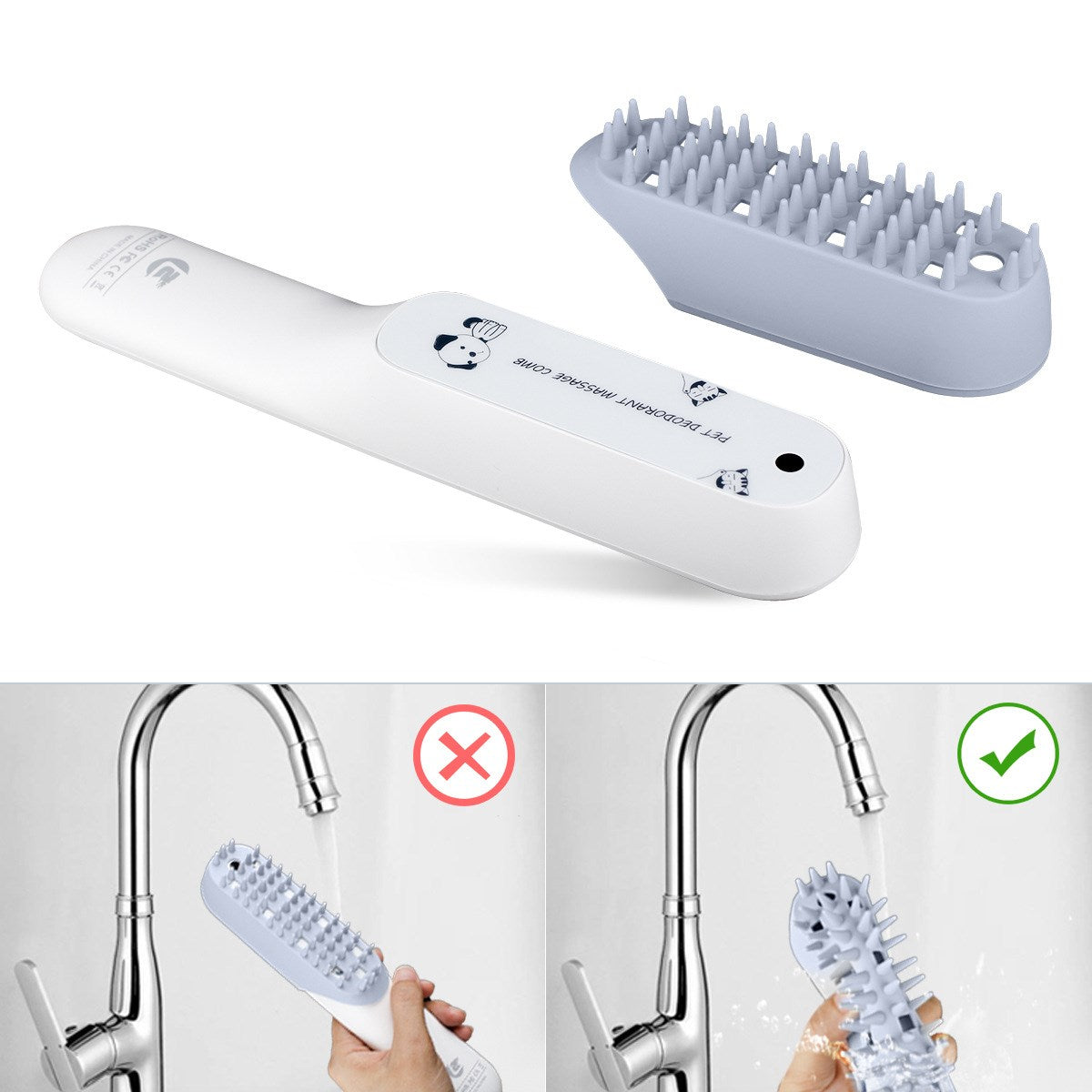 Pet Silicone Massage Brush Deodorant Sterilization