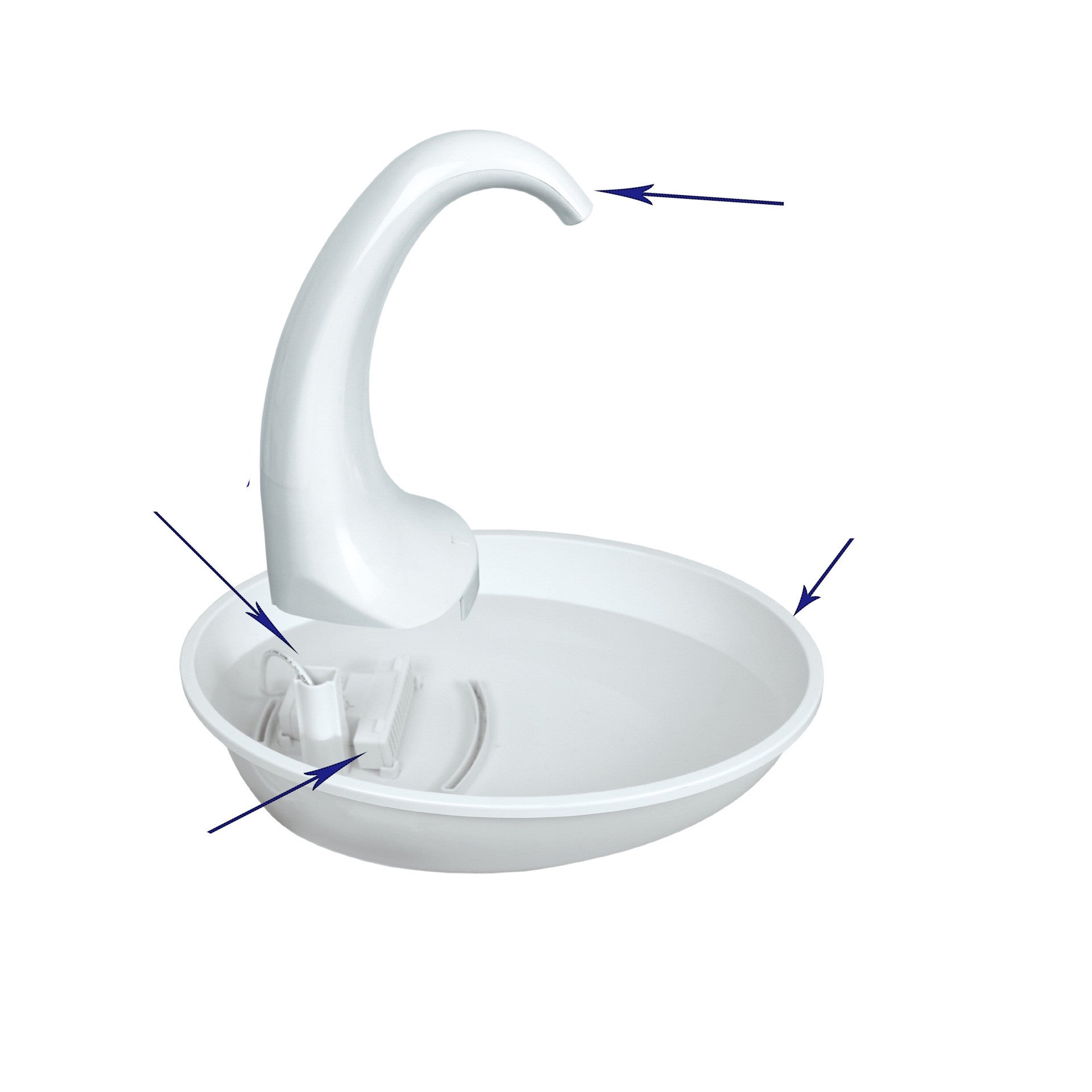 Cat Feeding Water Flowing Fountain
