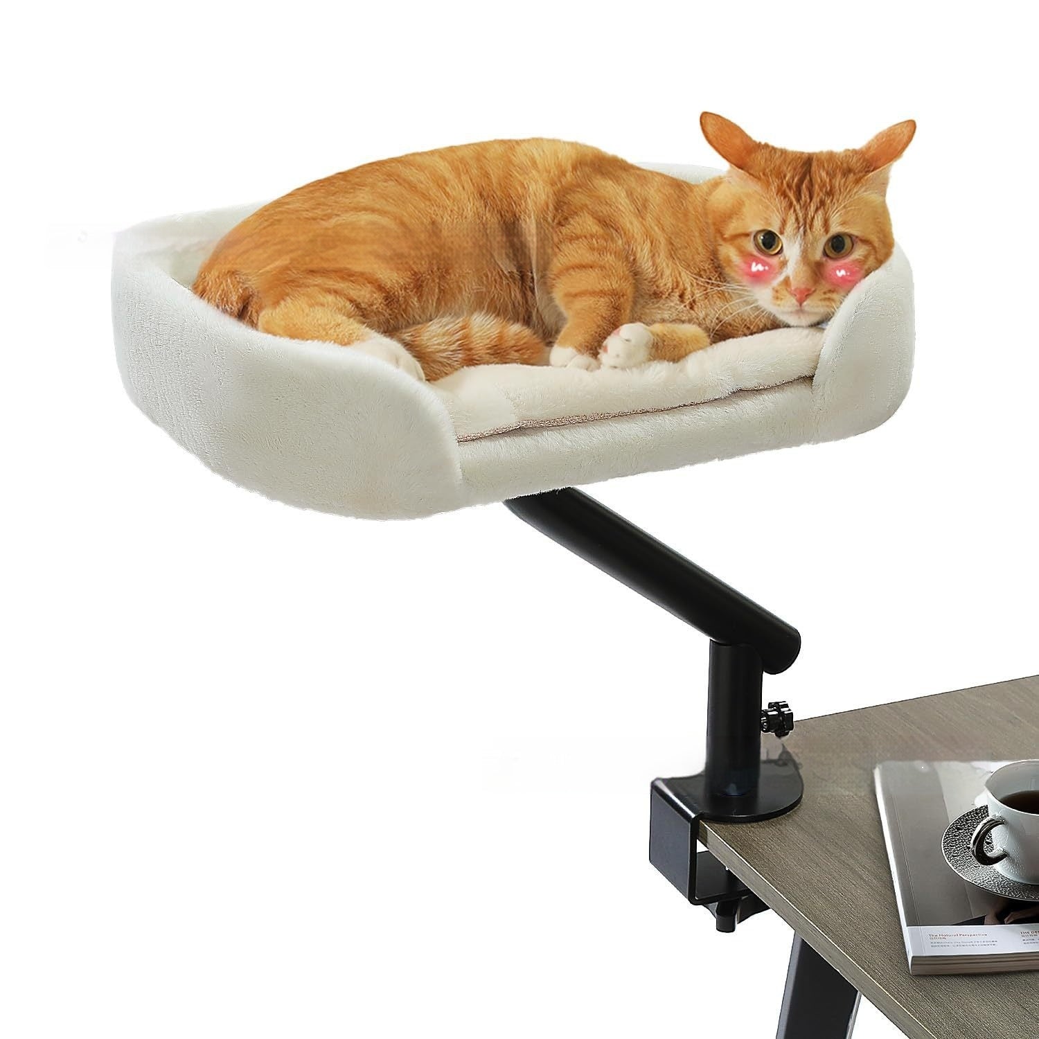 Desktop Cat Bed With Rotating And Adjustable Height