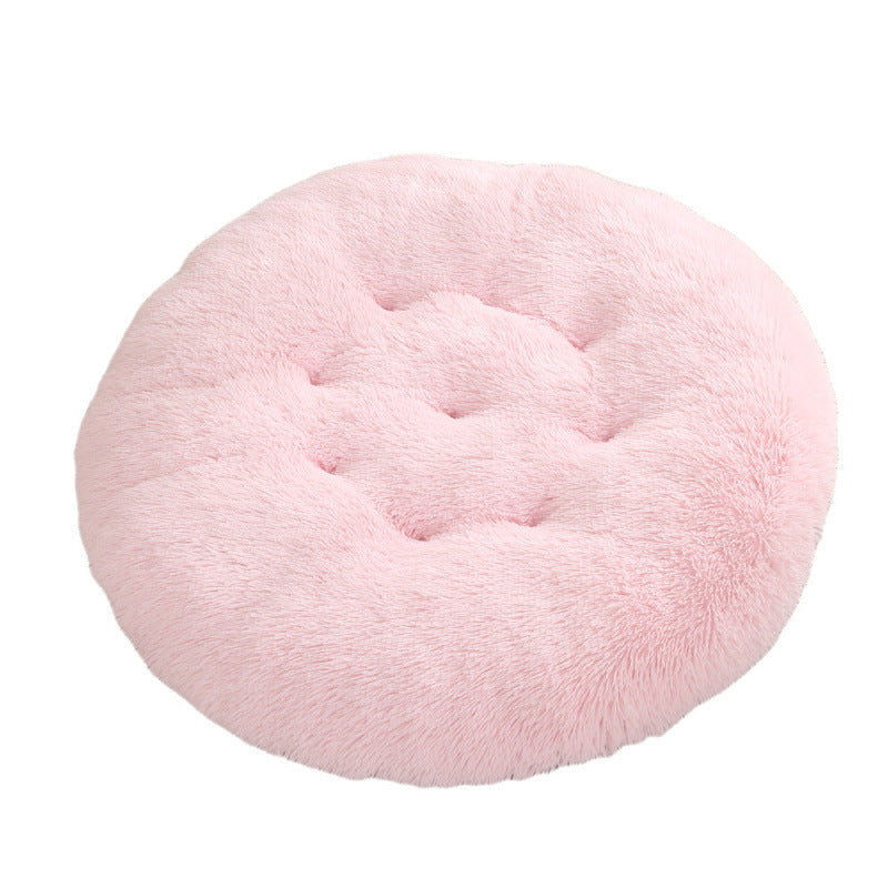 Round Pet Mat Dog Bed Plush Warm