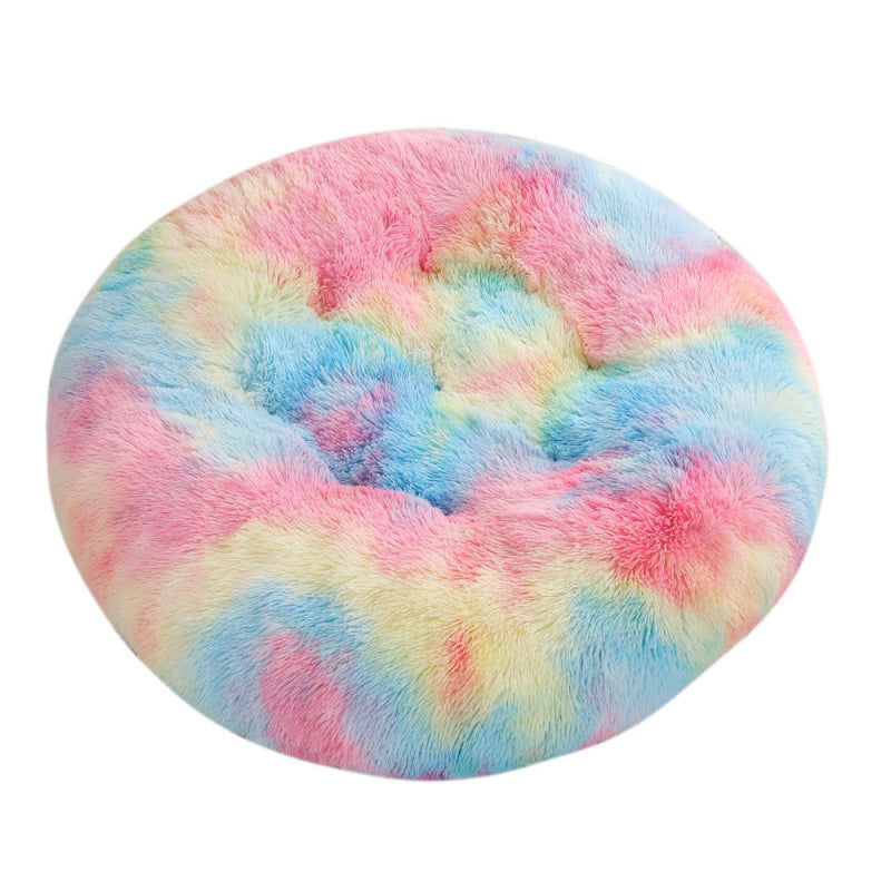 Round Pet Mat Dog Bed Plush Warm