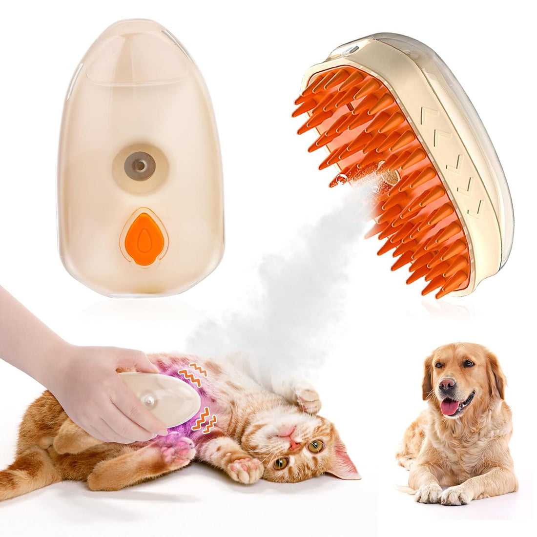 Cat Steam Brush Upgraded 4 In1
