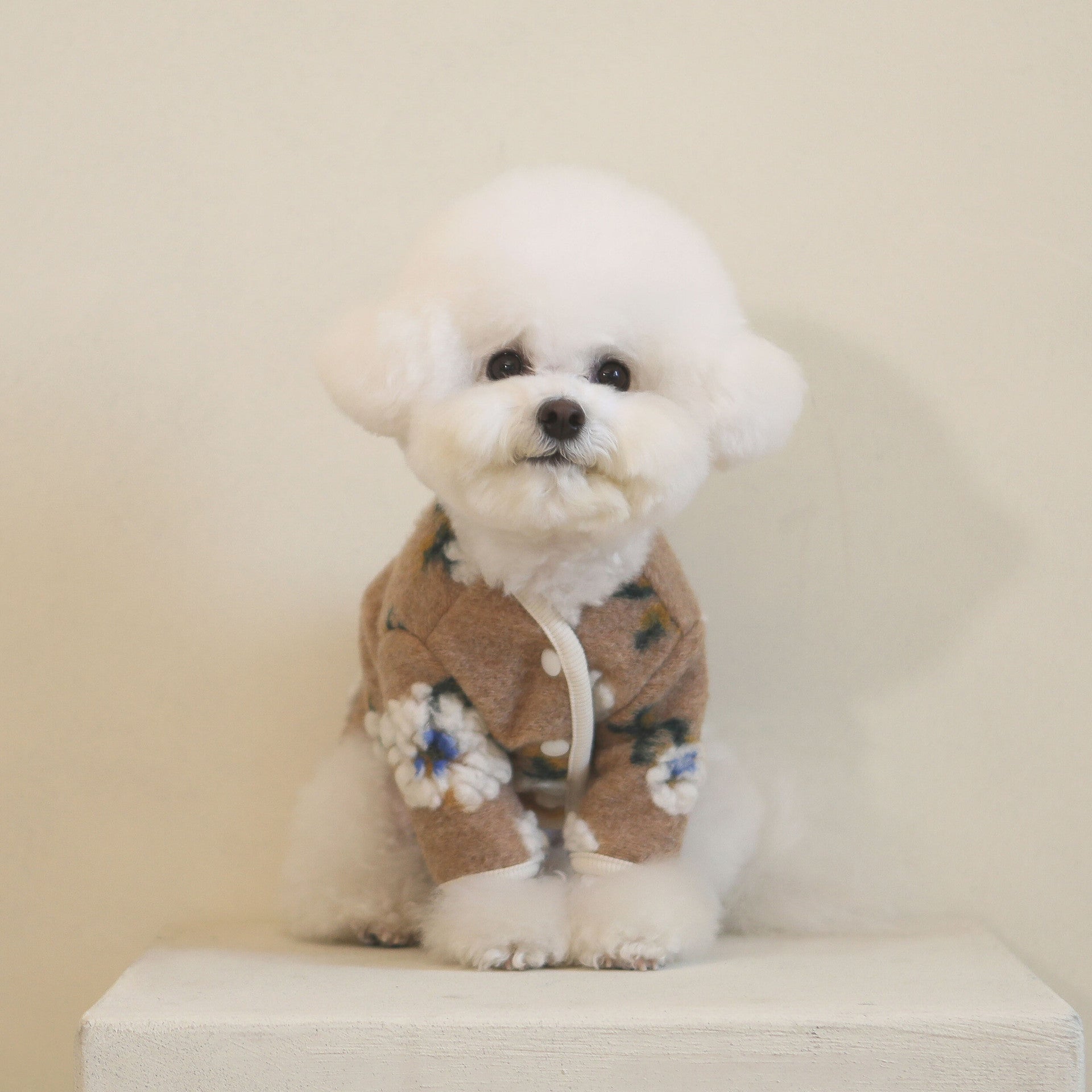 Warm Lamb Woolen Flower Vest Jacket