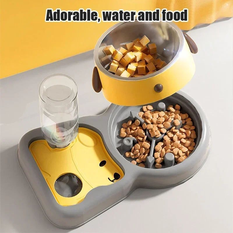 Pet Feeder Bowls Pet Feeder Water Bottle Set