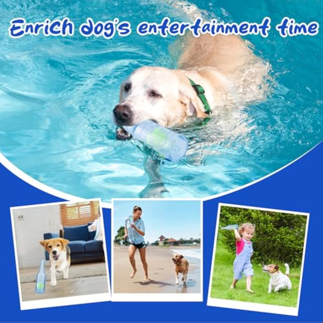 Water Bottle Dog Toy Squeaky Dog Toys