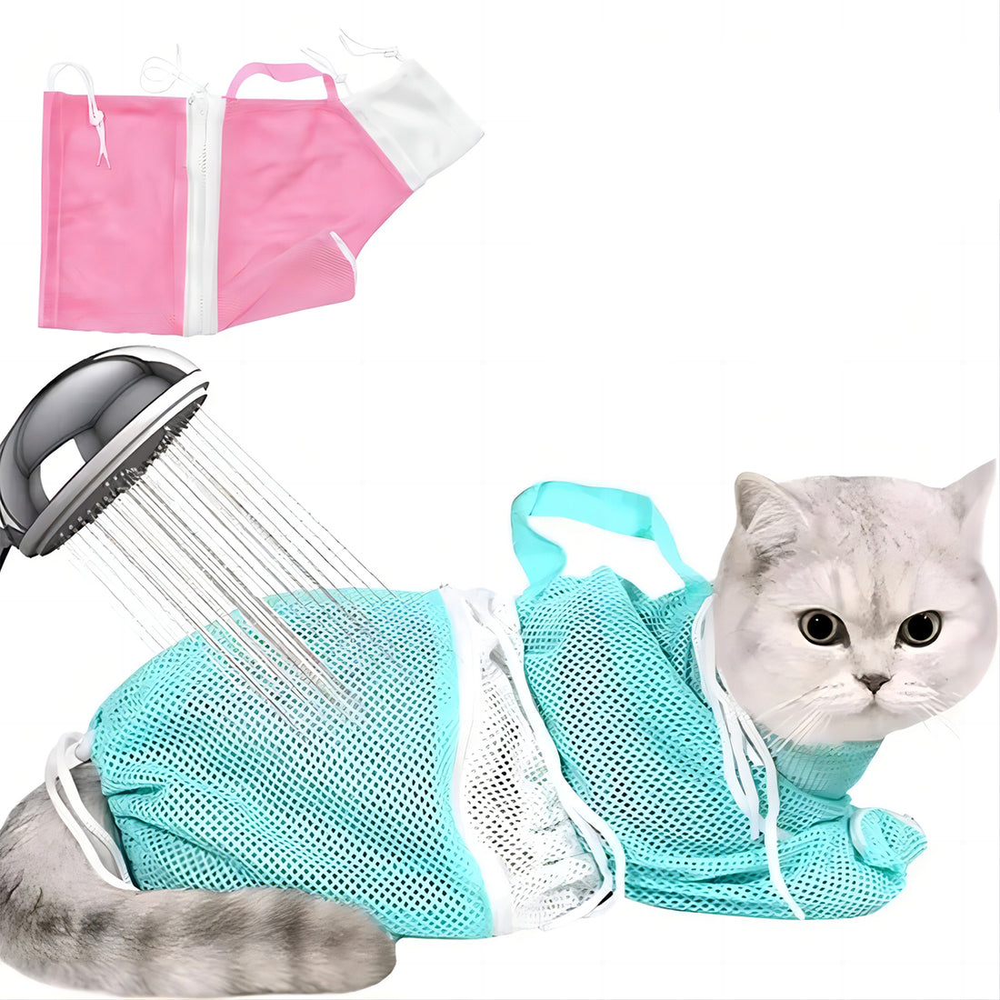Cat Grooming Shower Bag Mesh Adjustable