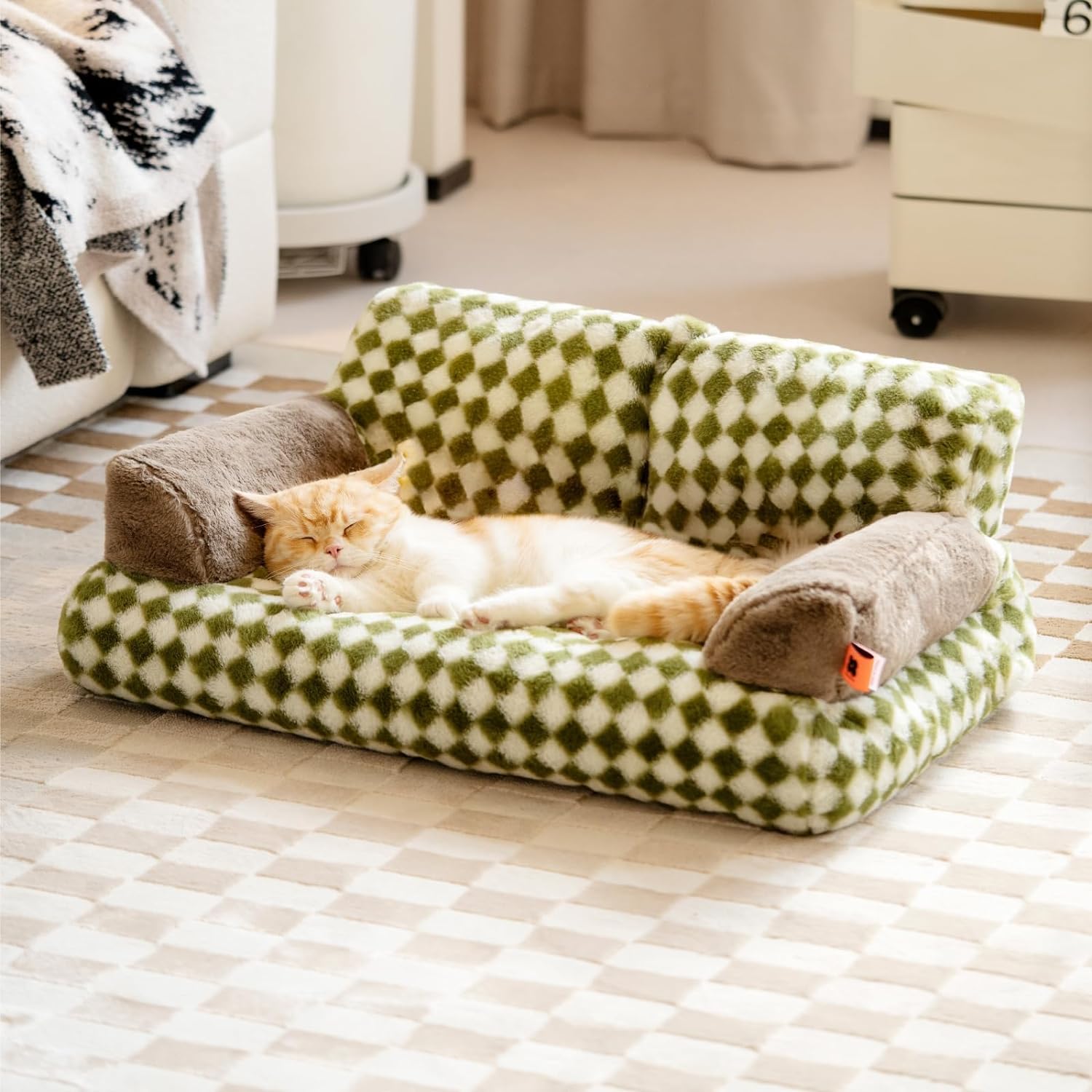 Fluffy Cat Couch  Washable Pet Couch Bed