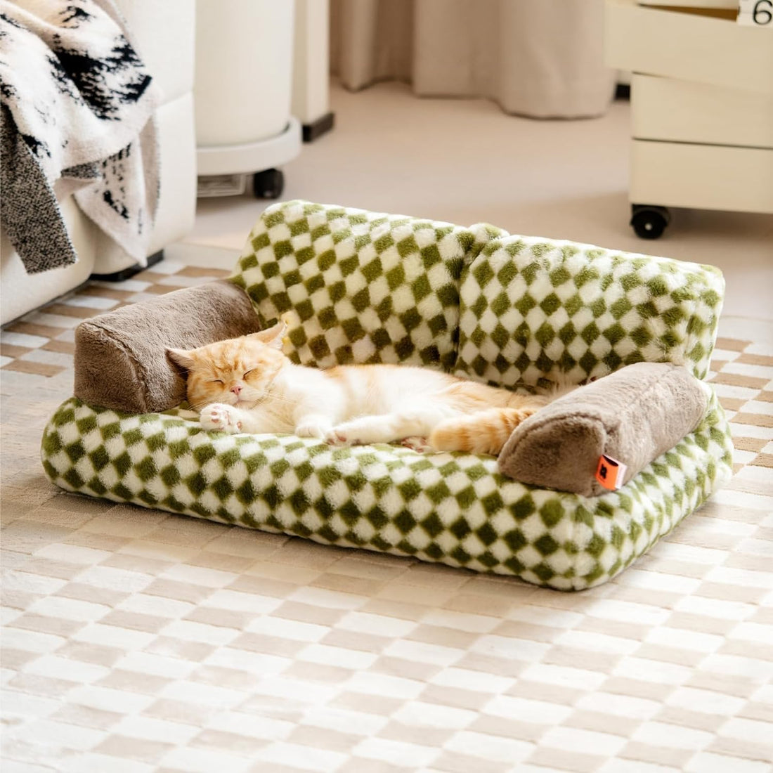 Fluffy Cat Couch  Washable Pet Couch Bed
