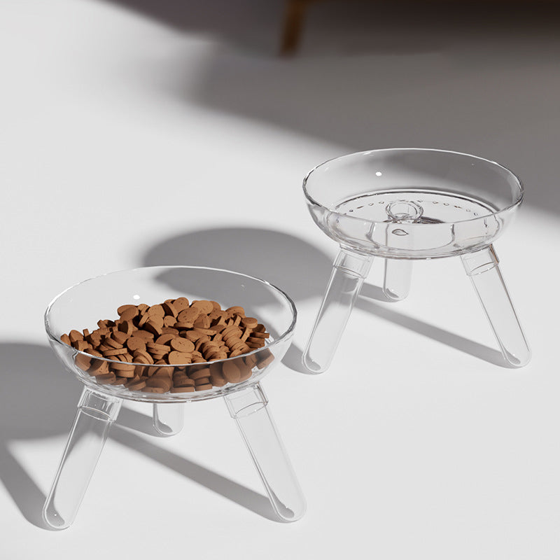 Anti-knock Feeder Transparent Glass Bowl