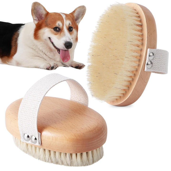 Soft Boar Bristle Pet Palm Brush