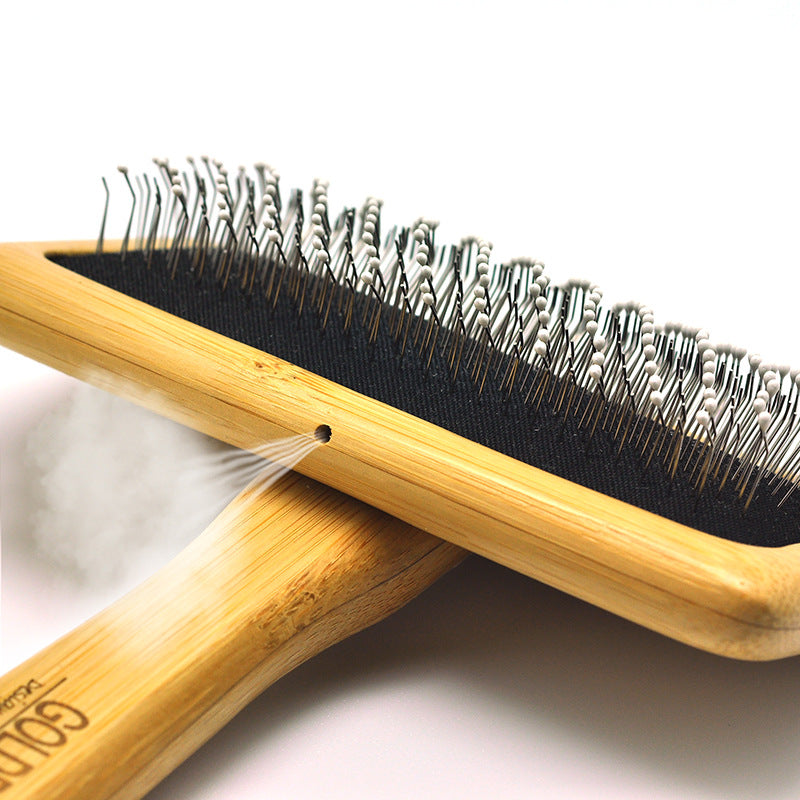 Pet Grooming Bamboo Wood Needle Comb