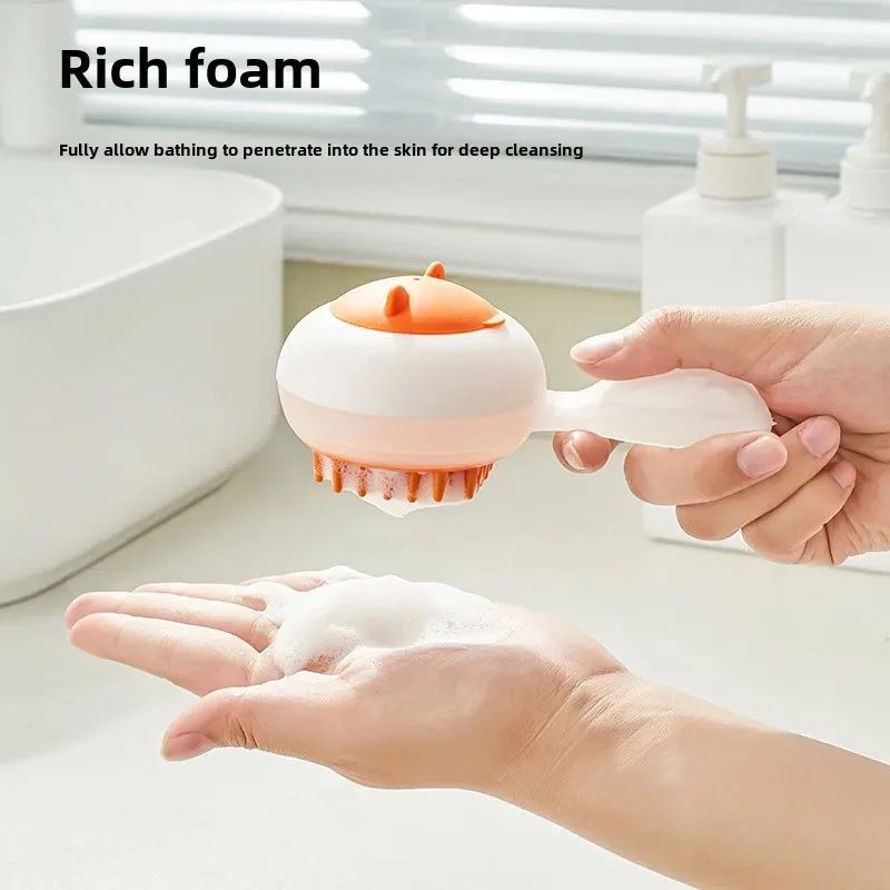 New Automatic Cleaning Pet Bath Brush