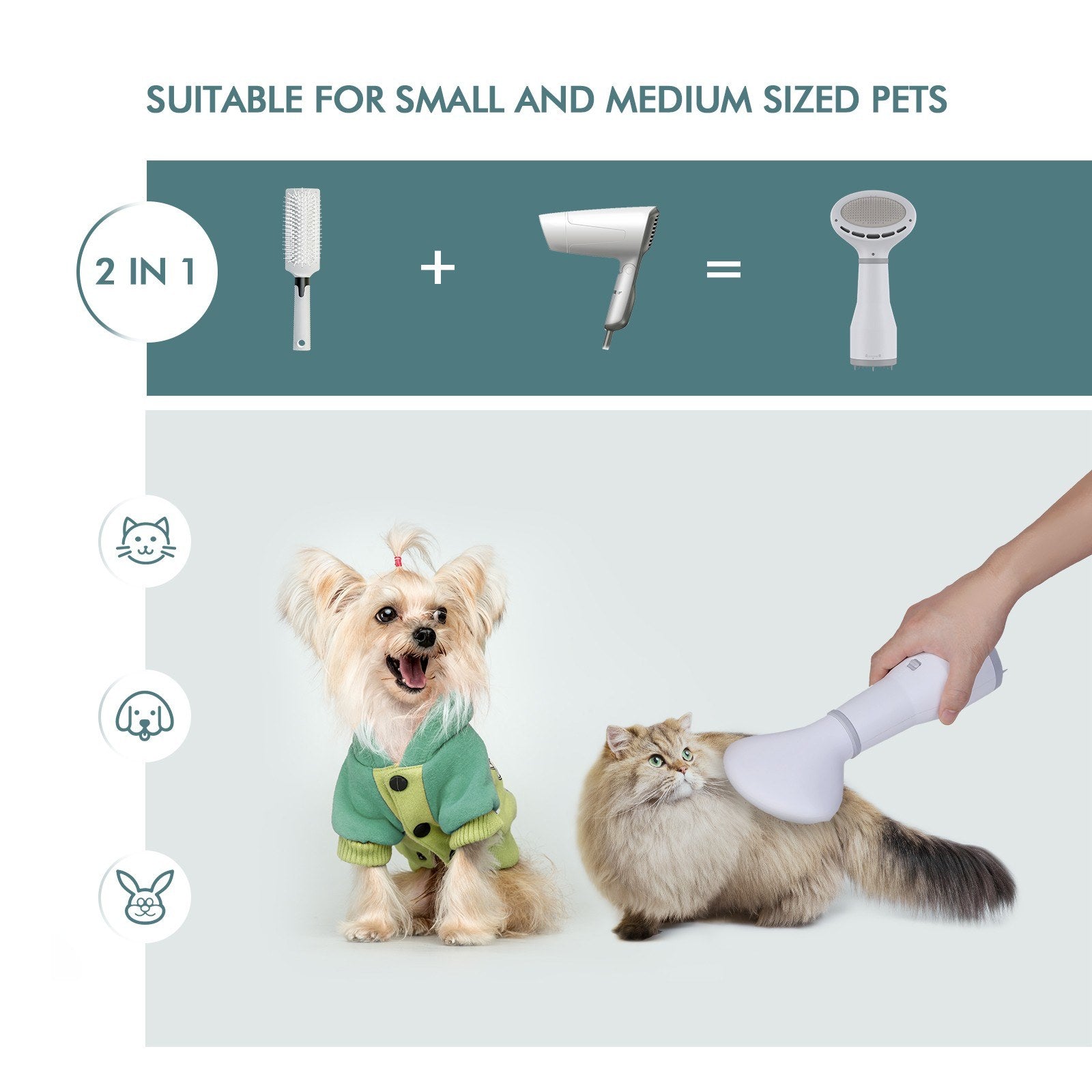 Dadypet Pet Dog Hair Dryer Slicker Brush
