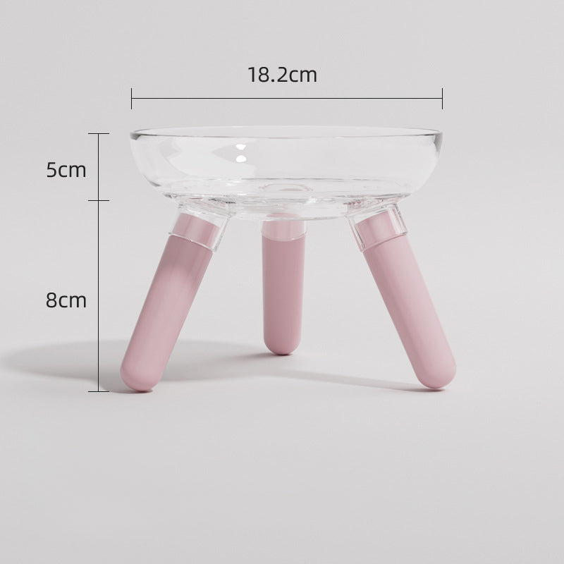 Anti-knock Feeder Transparent Glass Bowl