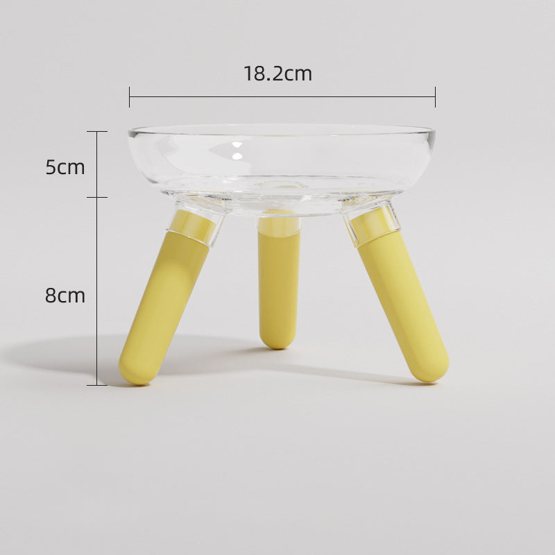 Anti-knock Feeder Transparent Glass Bowl