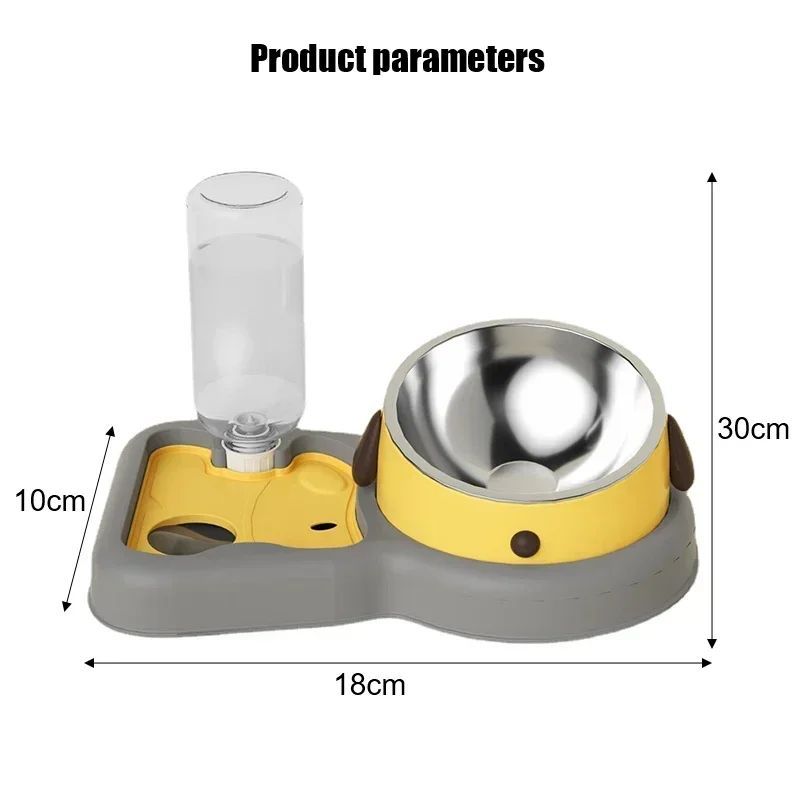 Pet Feeder Bowls Pet Feeder Water Bottle Set
